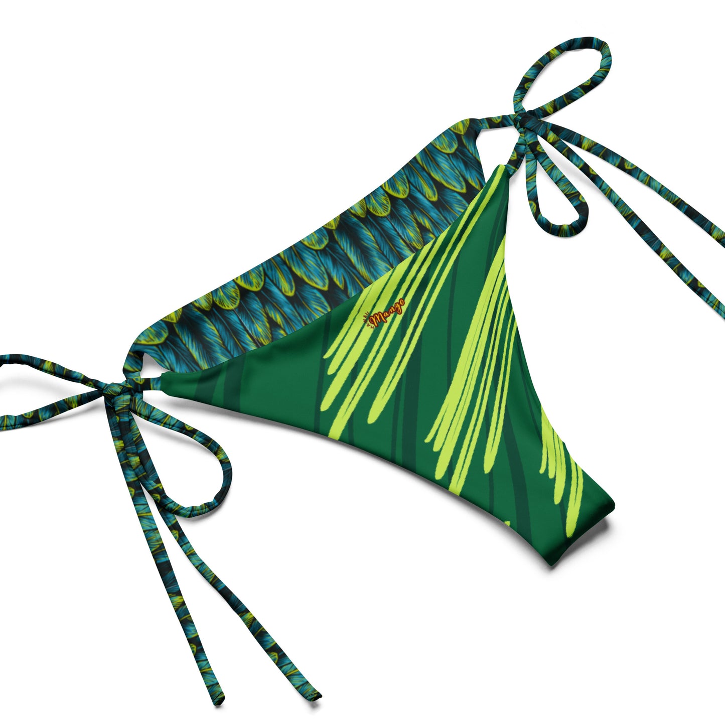 All-over print recycled string bikini