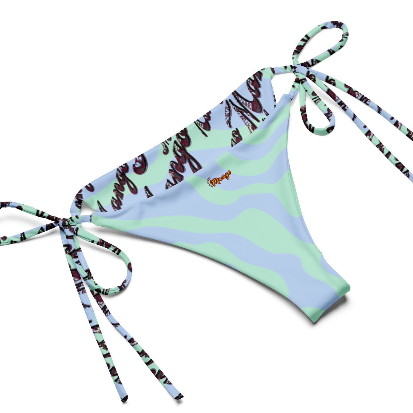 All-over print recycled string bikini