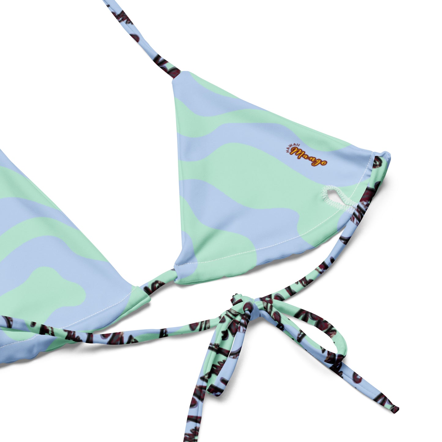 All-over print recycled string bikini