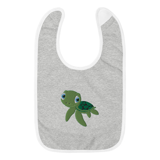 Embroidered Baby Honu Bib