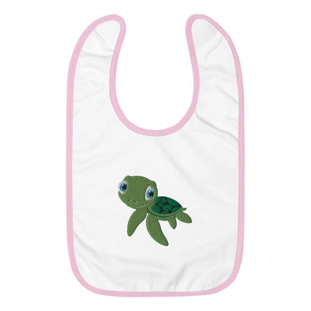 Embroidered Baby Honu Bib